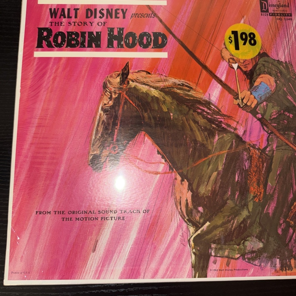 Walt Disney The Story Of Robin Hood Vintage Vinyl Record LP Rare Sealed DQ1249 - Picture 2 of 16